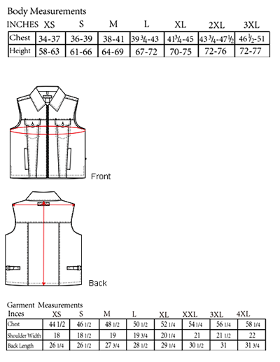 The Concealed Carry Delta Vest Sizing